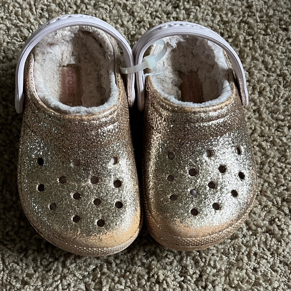 Gold Lined CROCS Clogs